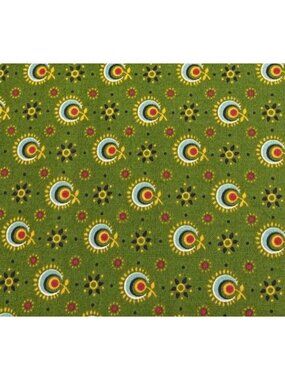 Jo Morton Andover Fabrics 2010 Cotton 10" x 44" Fabric Green Retro Pattern